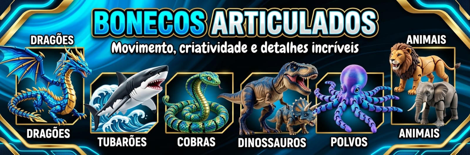 Bonecos Articulados — movimento, criatividade e detalhes incríveis